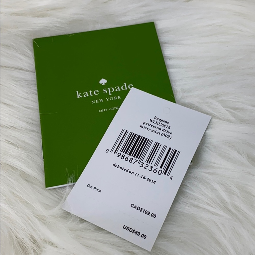 Kate Spade Misty Mint Imogene Passport Holder New - Picture 5 of 5